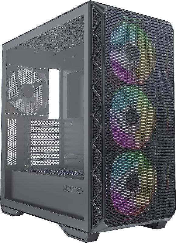 Photo 1 of AIR 903 MAX, E-ATX Mid Tower Case, High Airflow, 3x 140mm ARGB PWM & 1x 140mm PWM Fans Pre-installed, Tempered Glass Side Panel, Mesh Front, Type-C, Support 4090 GPUs, Black
