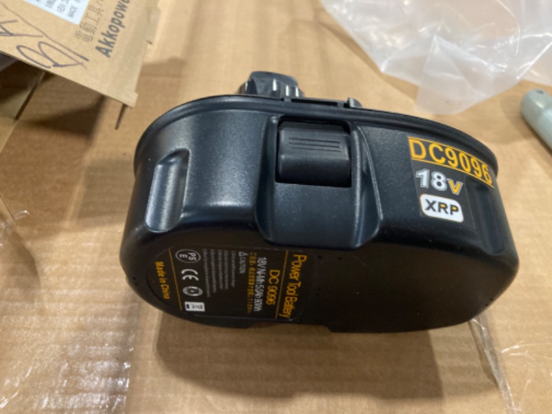 Photo 2 of AKKOPOWER 18V 5.0Ah NI-MH Battery for DeWalt DC9096 DE9098 DE9096 DE9098 DW9096 DW9095 DW9503 DE9503 DE9039 5000mAh Replacement Battery for 18v Dewalt Batteries 1pack