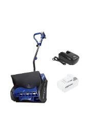 Photo 1 of ****MISSING PIECES**** 
Snow Joe 24V-SS13-XR 24-Volt iON+ 13-Inch 5-Ah Cordless Snow Shovel, Kit (w/5-Ah Battery + Quick Charger) & Snow Joe SJCVR-13 Universal Indoor/Outdoor 13-Inch Electric Snow Shovel Cover, Black/White Kit (w/ 5-Ah Battery + Quick Cha