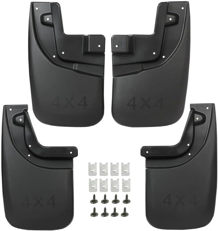 Photo 1 of PIT66 Mud Flaps, Compatible with 2005-2015 Toyota Tacoma with OEM Fender Flares, Heavy Duty Splash Guard Fender Mudguards Kit, 4Pcs