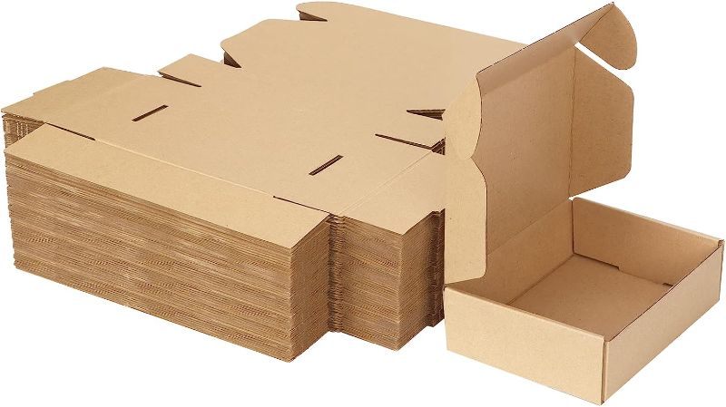 Photo 1 of MEBRUDY 7x5x2 Inches Shipping Boxes Pack of 50, Small Corrugated Cardboard Box for Mailing Packing Literature Mailer
