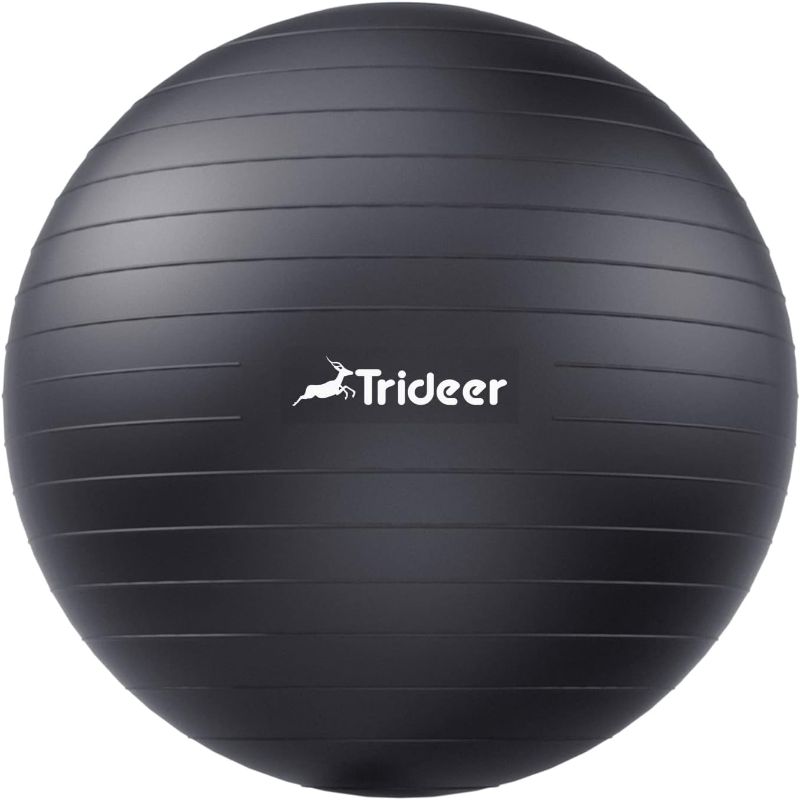 Photo 1 of Trideer Yoga Ball Exercise Ball for Working Out, 5 Sizes Gym Ball, Birthing Ball for Pregnancy, Swiss Ball for Physical Therapy, Balance, Stability, Fitness, Office Ball Chair, Quick Pump Included
