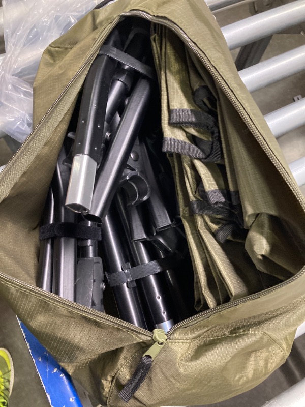 Photo 1 of Foldable Camping Cot, Durable Travel Tent Cot, Ultralight for Backpacking, Summer Hiking, Mountaineering, Easy to use for Woman & Man, Comes with Storage Bag(Green)