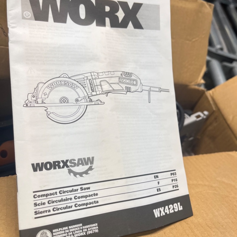 Photo 4 of Worx WX429L 4 Amp WORXSAW 4.5" Electric Compact Circular Saw