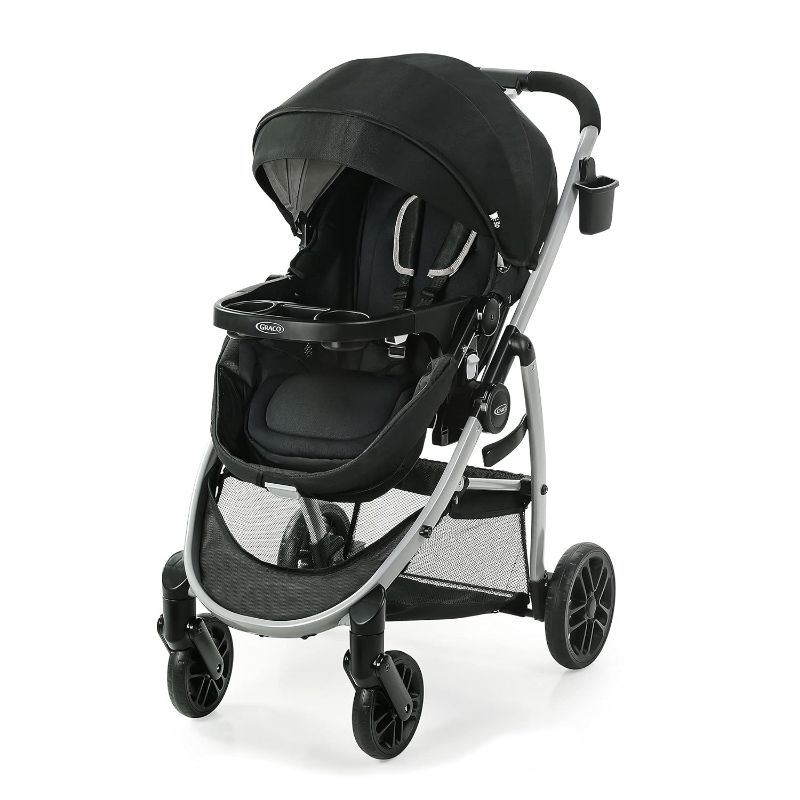 Photo 1 of Graco Modes Pramette Stroller, Baby Stroller with True Pram Mode, Reversible Seat, One Hand Fold, Extra Storage, Child Tray, Pierce

