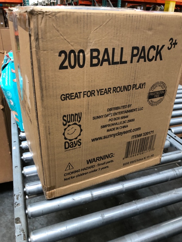 Photo 1 of 200 Count Plastic Balls for Ball Pit, Phthalate and BPA Free, Crush Proof Play Balls for Ball Pit, Pit Balls in Assorted Colors in Reusable and Durable Mesh Storage Bag with Zipper