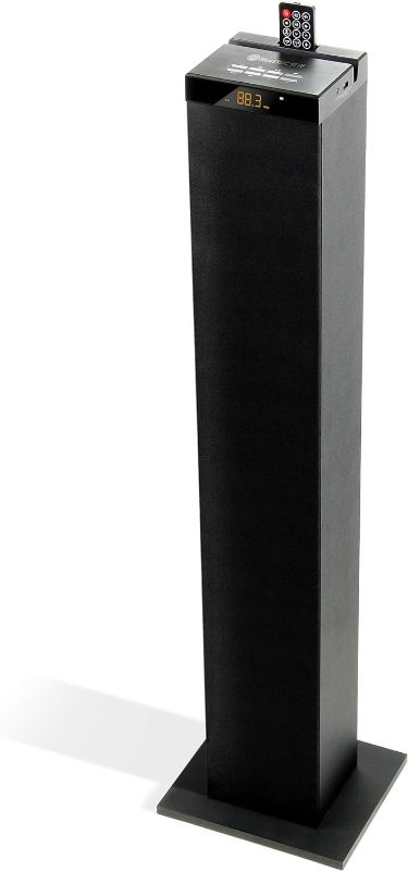 Photo 1 of GOgroove Bluetooth Tower Speaker with Subwoofer Built in - Floorstanding Home Speaker with Powerful Bass and Dual Drivers, 120W Peak Power, MP3 3.5mm Aux, USB 2.0 Port Flash Drive, FM Radio (Single)
