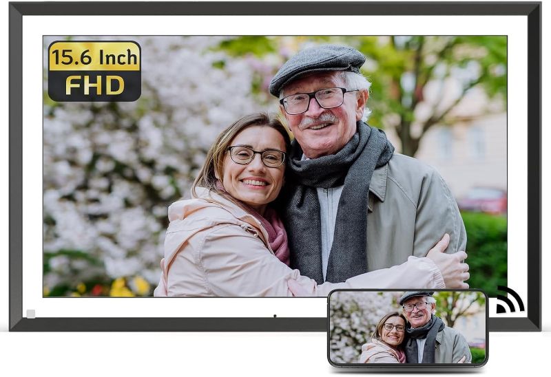 Photo 1 of ***No remote*** Nexfoto 15.6 Inch FHD 64GB Extra Large Digital Picture Frame with Remote Control, WiFi Electronic Digital Photo Frame 1920x1080 IPS Touch Screen Easy to Share Photo Video via App, Gift for Grandparent