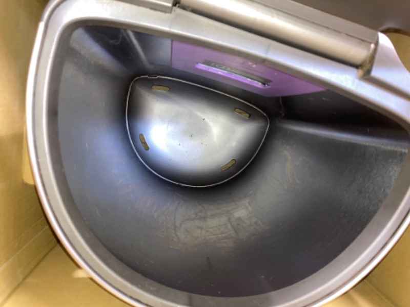 Photo 3 of ****USED***** 
simplehuman 45 Liter / 12 Gallon Semi-Round Automatic Sensor Trash Can, Brushed Stainless Steel