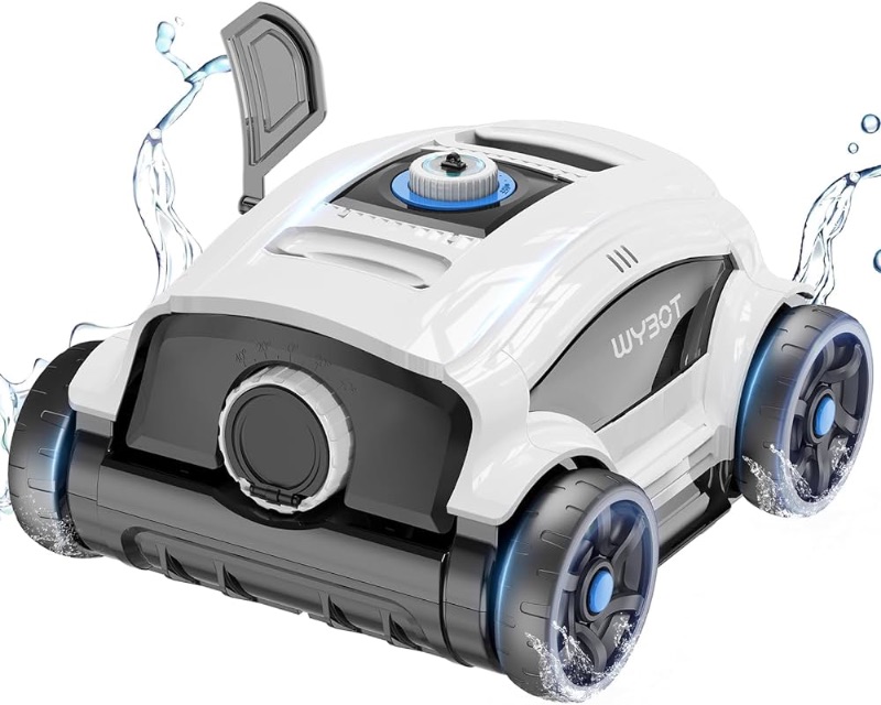 Photo 1 of (2024 New) WYBOT Cordless Robot Pool Vacuum Cleaner, 130Mins Superior Endurance, 45W Boosted Power, LED Indicator, Auto-Parking Tech 3.0, Ideal for Above/Inground Pools Up to 1300 Sq.ft  **ONLY BOTTON DOES NOT CLEAN WALLS 