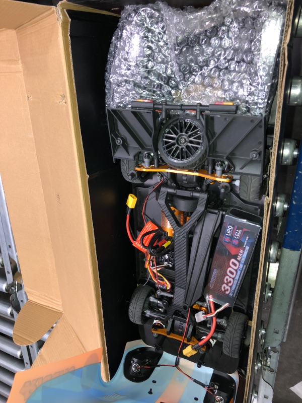 Photo 1 of AMORIL 1/10 AK-917 Fast Brushless RC Cars for Adults,Max 75mph Hobby Electric On-Road RTR Supercar with 9KG Metal Servo,3650 4300KV Brushless Motor,60A Independent ESC,Remote Control Car for Boys,Cyan Blue Brushless 1:10 Scale