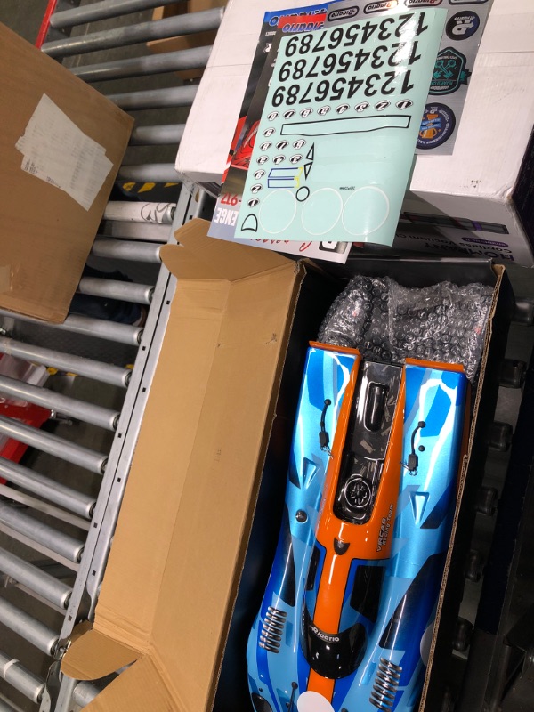 Photo 3 of AMORIL 1/10 AK-917 Fast Brushless RC Cars for Adults,Max 75mph Hobby Electric On-Road RTR Supercar with 9KG Metal Servo,3650 4300KV Brushless Motor,60A Independent ESC,Remote Control Car for Boys,Cyan Blue Brushless 1:10 Scale