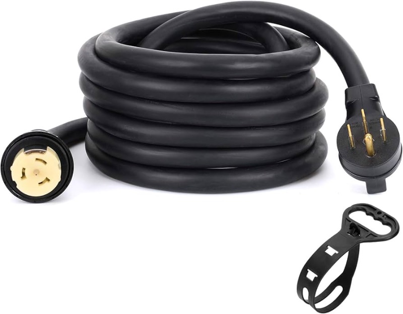 Photo 1 of 50 Amp Generator Extension Cord, 20FT STW 6/3 + 8/1 Power Cord N14-50P & SS2-50R & CS6364 Twist Lock Connectors…