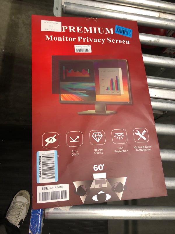 Photo 1 of 24 Inch Monitor Privacy Screen Computer Screen Privacy Filter for 16:9 Widescreen Monitors Anti-Glare Blue Light Filter Privacy Cover
