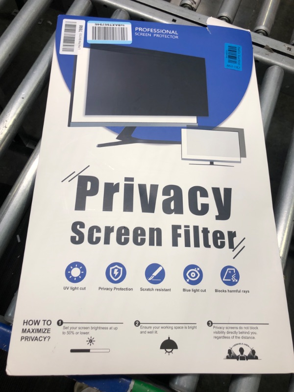 Photo 3 of [2-Pack] 22 Inch Computer Privacy Screen Filter for 16:10 Widescreen Monitor, Removable Eye Protection Anti Glare Blue Light Filter Privacy Shield, Anti Scratch Anti Spy Screen Protector Film 22 In [2 PACK] 22'' Privacy Screen (16:10)