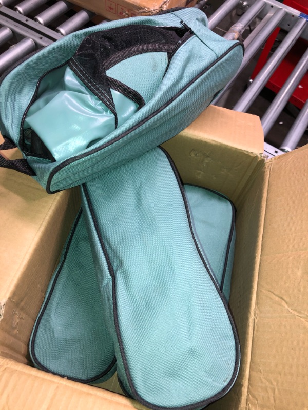 Photo 1 of 4PC Compact Portable Folding Camping Chair Lightweight Backpacking Beach Chair HikingChair with Anti-Sinking, Teal Teal | 4pc