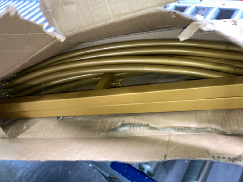 Photo 3 of ***USED***FOR PARTS ONLY**** 6.6FT Wedding Arch Gold Metal Round Backdrop Stand Circle Balloon Arch Frame Wedding Arches for Ceremony Anniversary Birthday Party Graduation Photo Background Decoration ***USED***FOR PARTS ONLY**** 