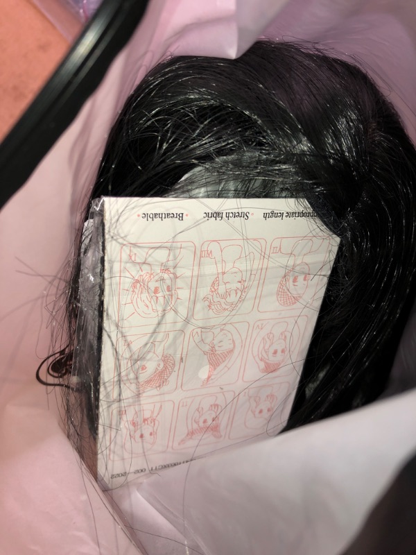 Photo 1 of Long Straight Black Wigs for Women, Synthetic Black Straight Wig, Looking Natural Black Long Hair Wigs (Black)