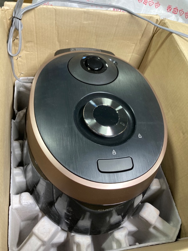 Photo 6 of CUCKOO CRP-P1009SB | 10-Cup (Uncooked) Pressure Rice Cooker | 12 Menu Options: Quinoa, Oatmeal, GABA/Brown Rice & More, Made in Korea | Black/Copper Black 10 cups