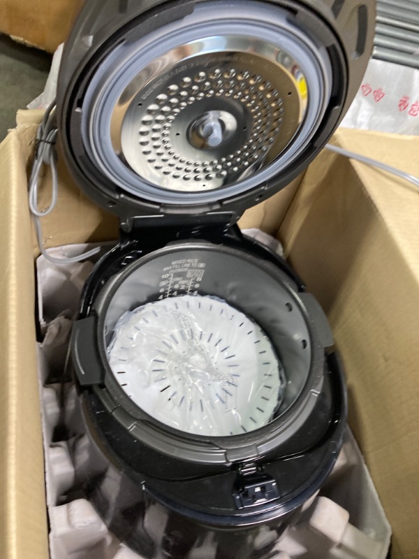 Photo 5 of CUCKOO CRP-P1009SB | 10-Cup (Uncooked) Pressure Rice Cooker | 12 Menu Options: Quinoa, Oatmeal, GABA/Brown Rice & More, Made in Korea | Black/Copper Black 10 cups