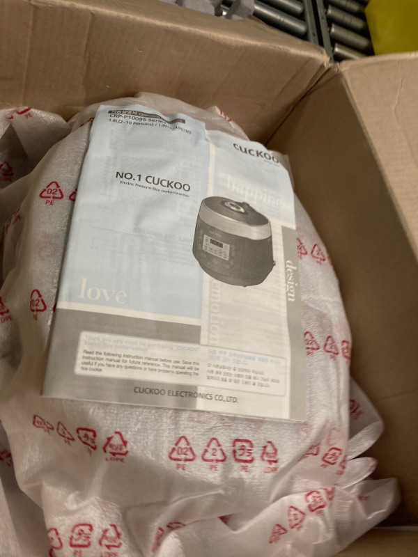 Photo 4 of CUCKOO CRP-P1009SB | 10-Cup (Uncooked) Pressure Rice Cooker | 12 Menu Options: Quinoa, Oatmeal, GABA/Brown Rice & More, Made in Korea | Black/Copper Black 10 cups