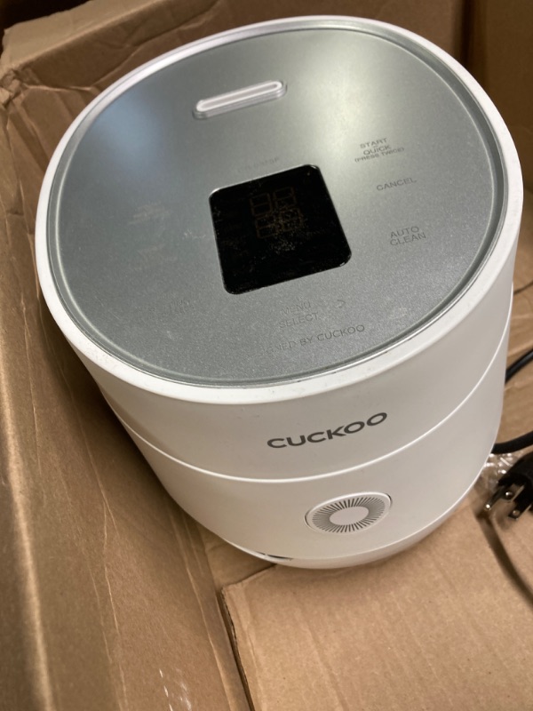 Photo 3 of ***FRAME IS CRACKED*** 

CUCKOO HP Twin Pressure Rice Cooker 16 Menu Options: White, GABA, Veggie, Porridge, & More, Fuzzy Logic Tech, Energy Saving, 10 Cups / 2.5 Qts. (Uncooked) CRP-ST1009F White, Stainless Steel Feature