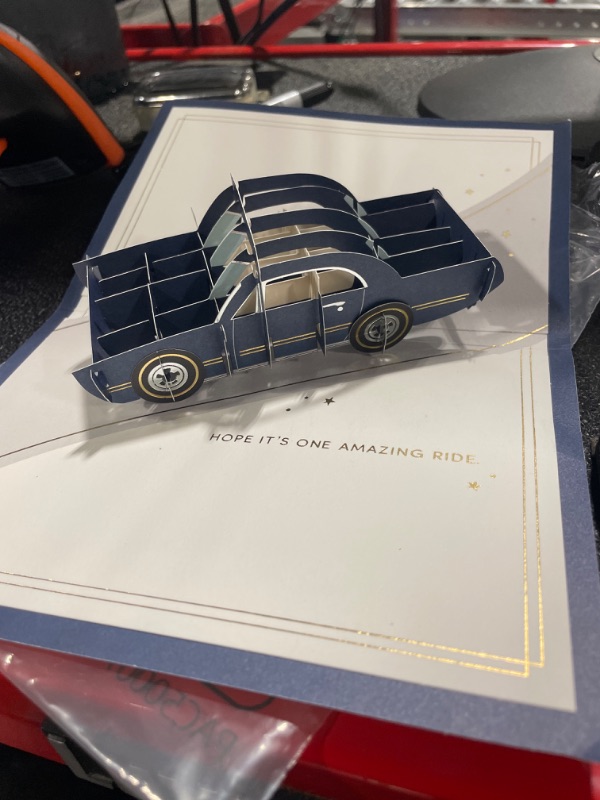 Photo 4 of Hallmark Signature Paper Wonder Pop Up Birthday Card (Classic Car, Amazing Ride) Pop Up, Classic Car, Amazing Ride