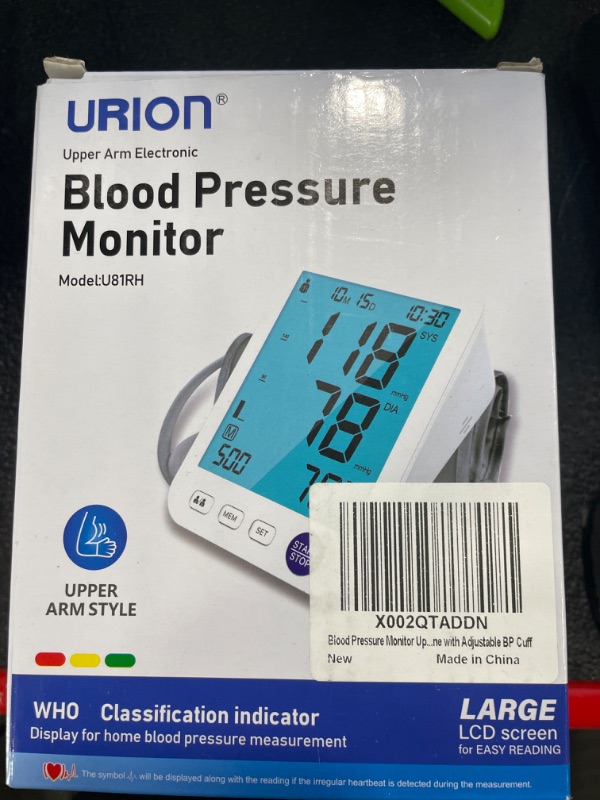 Photo 2 of Blood Pressure Monitor Upper Arm Large LED Backlit Screen 1000 Sets Memory Automatic Digital BP Machine Adjustable BP Cuff