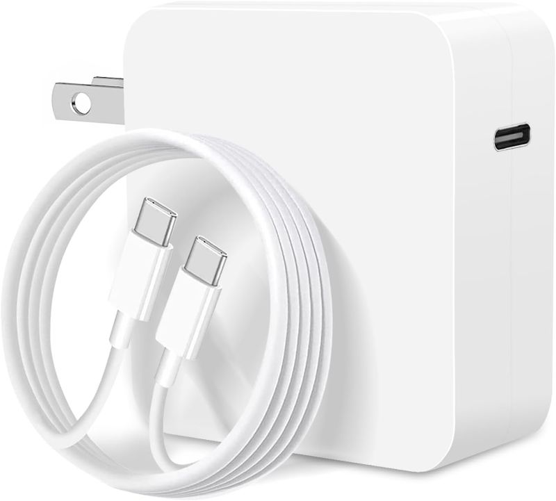 Photo 1 of 106W Mac Book Pro/Air Charger, USB C Fast Mac Charger Power Adapter Compatible with MacBook Pro, MacBook Air, New iPad Pro and All USB C Device,7.2ft USB-C to C Charge Cable