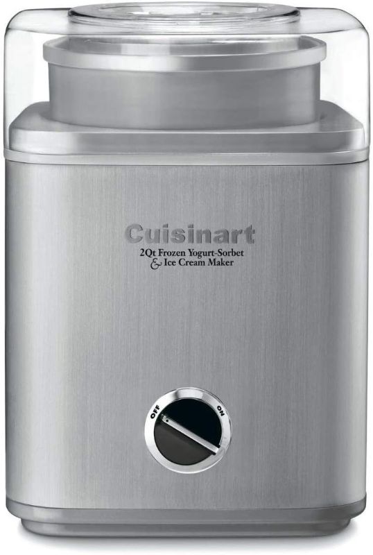 Photo 1 of CUISINART Ice Cream Maker, Ice Cream and Frozen Yogurt Machine, 2-Qt. Double-Insulated Freezer Bowl, Silver, ICE30BCP1