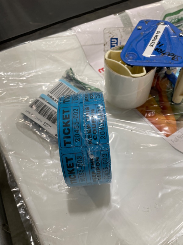 Photo 2 of L LIKED Raffle Tickets Double Rolls 1000 per Roll 50/50 Raffle Tickets for Events, Entry, Class Reward, Fundraiser & Prizes (Blue) 1000 Blue