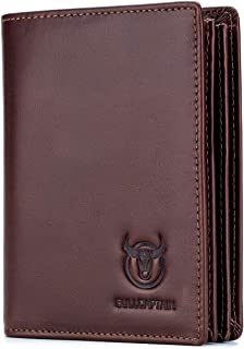 Photo 1 of BULLCAPTAIN Large Capacity Genuine Leather Bifold Wallet/Credit Card Holder for Men with 15 Card Slots QB-027 (Brown