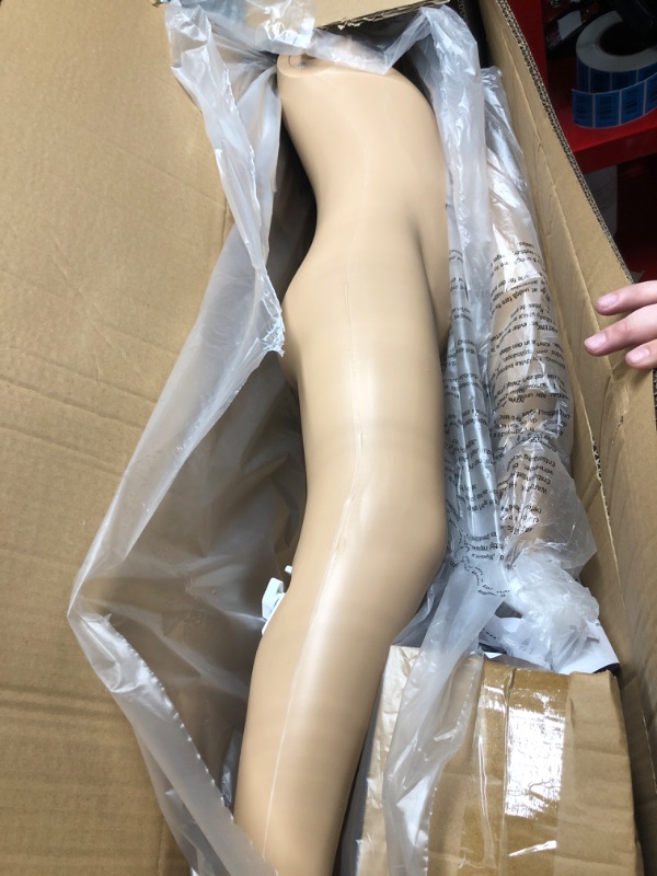 Photo 2 of 43.3" Height Child Mannequin Full Body Realistic Adjustable Detachable Manikin Display Head Turns Dress Form W/Metal Base