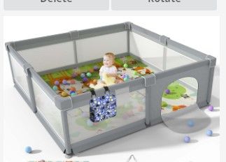 Photo 1 of Baby Playpen 79" X 71" , LUTIKIANG Play Yard for Babies