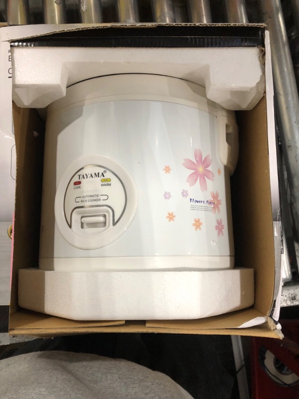 Photo 2 of 20-Cup White Rice Cooker with Steamer and Non-Stick Inner Pot