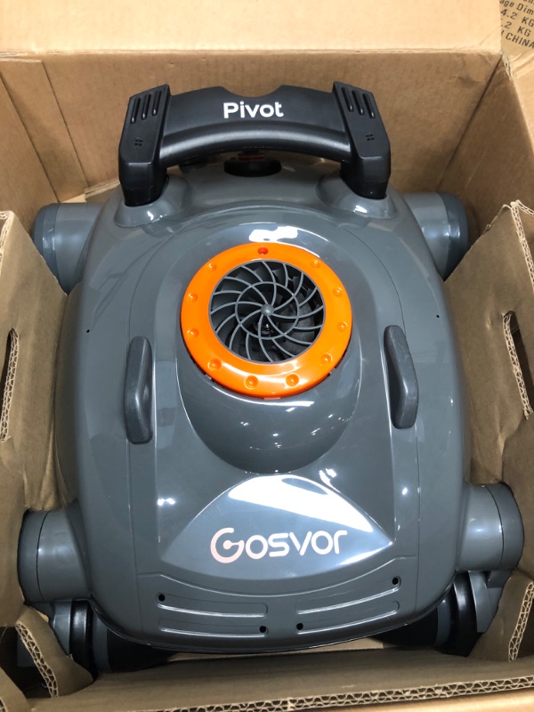 Photo 2 of (2024 Upgrade) Gosvor Pivot Cordless Robotic Pool Cleaner, Pool Vacuum with Wall Climbing Capability, 71GPM(267LPM) Strong Suction Pool Cleaner Vacuum, Automatic Pool Vacuum for Inground Pools, Grey Black