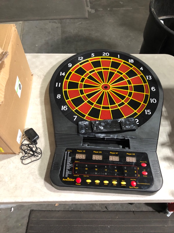 Photo 4 of ***DAMAGED - SEE COMMENTS***
Arachnid Cricket Pro Tournament-quality Electronic Dartboard with Micro-thin Segment Dividers for Dramatically Reduced Bounce-outs and NylonTough Segments for Improved Durability and Playability