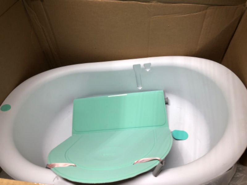 Photo 2 of 4-in-1 Grow-with-Me Bath Tub by Frida Baby Transforms Infant Bathtub to Toddler Bath Seat with Backrest for Assisted Sitting in Tub