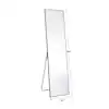 Photo 1 of 16in. W x 59in. H Aluminum Alloy Frame Black Full Body Floor Mirror with Floor Stand and Wall Mounted Hooks
