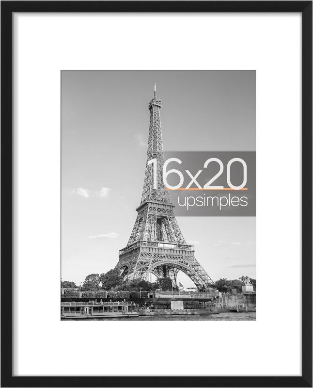 Photo 1 of 16x20 Without Mat, Wall Hanging Poster Frame, Black, 1 Pack