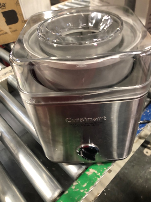 Photo 3 of CUISINART Ice Cream Maker, Ice Cream and Frozen Yogurt Machine, 2-Qt. Double-Insulated Freezer Bowl, Silver, ICE30BCP1
