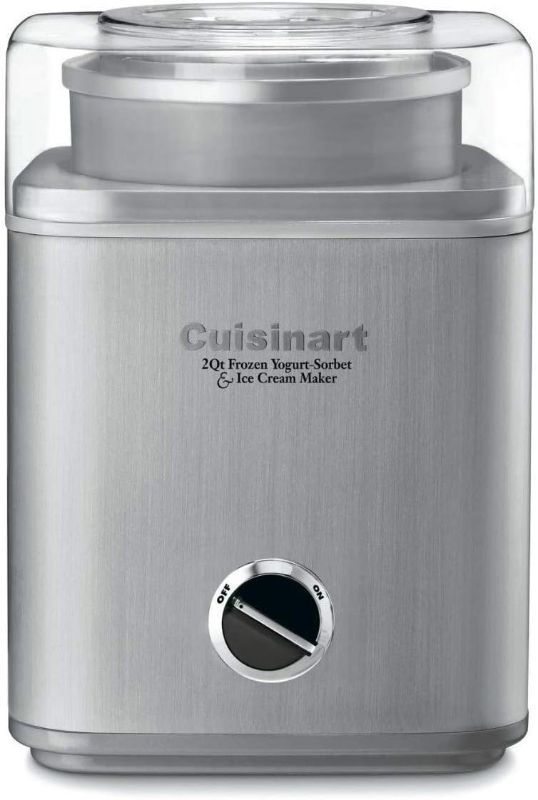 Photo 1 of CUISINART Ice Cream Maker, Ice Cream and Frozen Yogurt Machine, 2-Qt. Double-Insulated Freezer Bowl, Silver, ICE30BCP1
