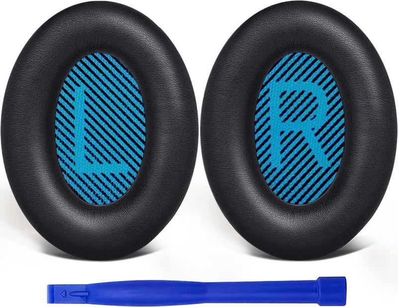 Photo 1 of ***not exact***
SoloWIT Earpads Cushions for Bose Headphones, Replacement Ear Pads for Bose QuietComfort 15 QC15 QC25 QC2 QC35/Ae2 Ae2i Ae2w/SoundTrue & SoundLink Around-Ear Series (QC25 PL Black&Blue)
