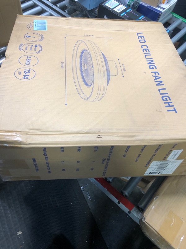 Photo 1 of HUMHOLD 24" Low Profile Ceiling Fan with RGB Light, Smart Ceiling Fans with Alexa/Google Assistant/App Control, Modern Bladeless Dimmable LED Ceiling Fan for Bedroom Living Room Party Black 3# 24 Inch RGB Mainlight, Smart Model | Black