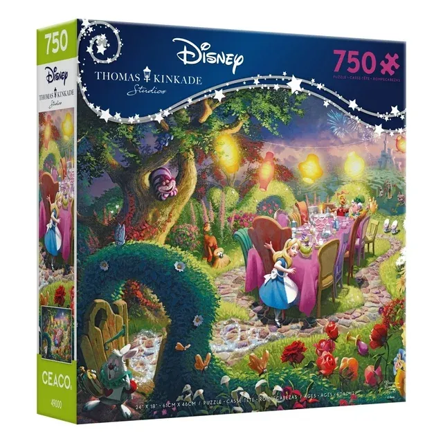 Photo 1 of Ceaco 750-Piece Thomas Kinkade Disney Collection Mad Hatter Tea Party Interlocking Jigsaw Puzzle