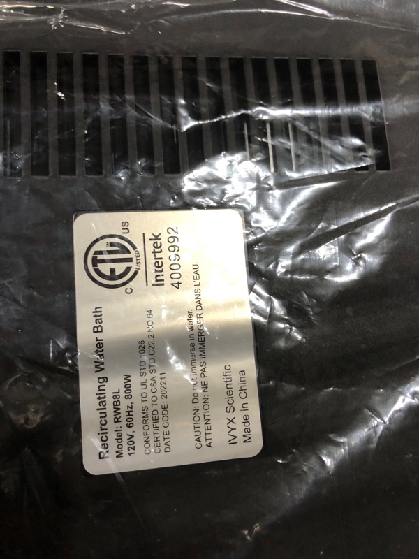 Photo 1 of Recirculating Lab Water Bath, RT-100°C, 8 L Capacity, 800W