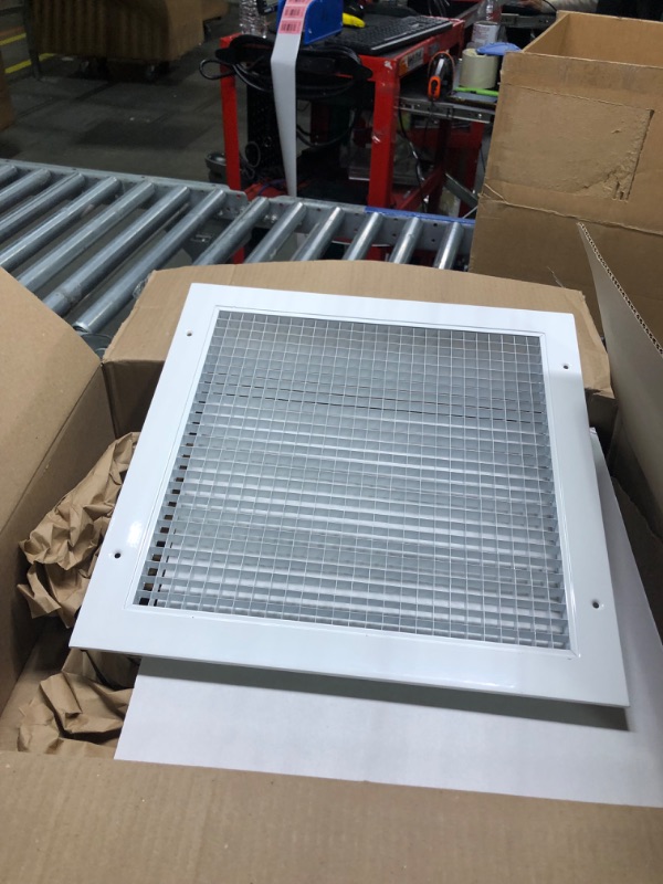Photo 2 of 20" x 20"Cube Core Eggcrate Return Air Grille Aluminum Return Grille HVAC Vent Duct Cover White[Outer Dimensions: 21.5" x 21.5] (20 * 20)