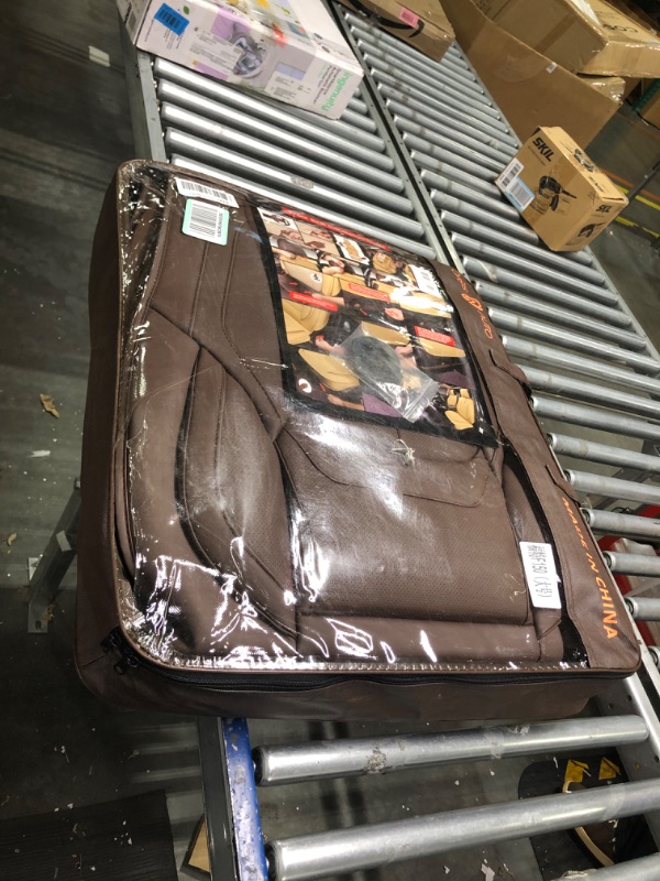 Photo 1 of OASIS AUTO F150 F250 F350 Accessories Seat Covers 2009-2025 Custom Fit Leather Truck Cover Protector F-150 F-250 F-350 Crew Double Super Extended Cab(Classic Front Pair, Brown) FRONT PAIR BROWN