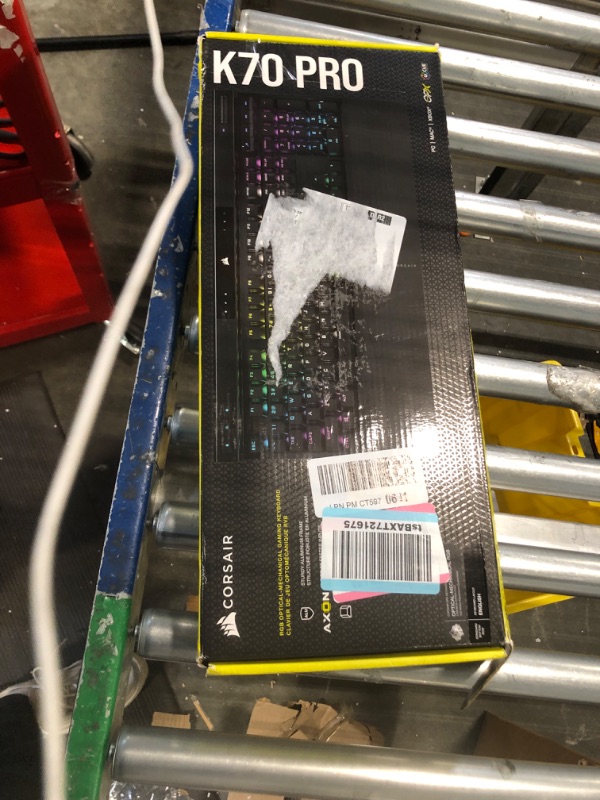 Photo 2 of Corsair K70 PRO RGB Optical-Mechanical Gaming Keyboard - OPX Linear Switches, PBT Double-Shot Keycaps, 8,000Hz Hyper-Polling, Magnetic Soft-Touch Palm Rest - NA Layout, QWERTY - Black K70 RGB PRO OPX- Linear Black