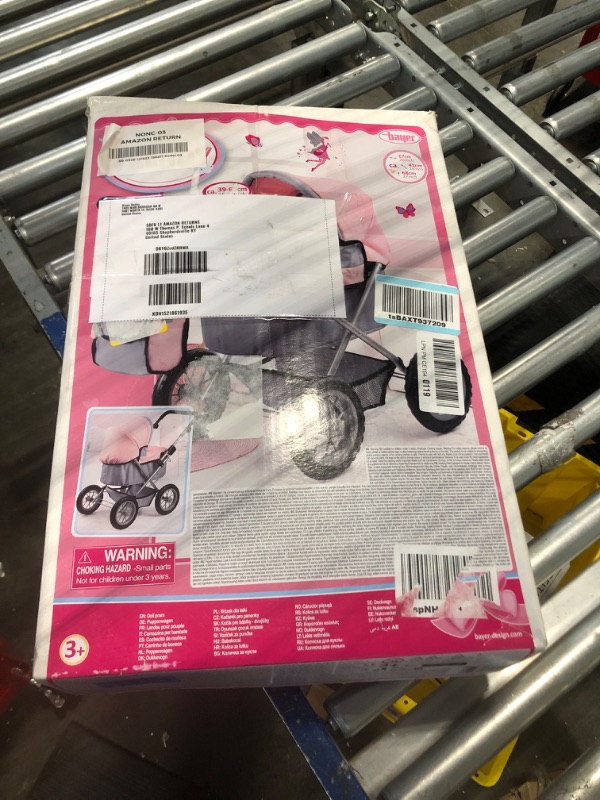 Photo 2 of Bayer Design Baby Doll Trendy Pram in Grey/Pink